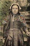 Young girl of the Island of Ushant - CPA