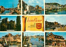 CPM Honfleur Le bassin La Lieutenance Le port Eglise de Criqueboeuf