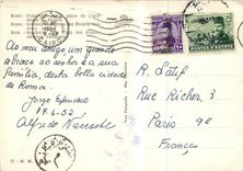 CPM Rome Panorama de la place de l'Acaderne de France