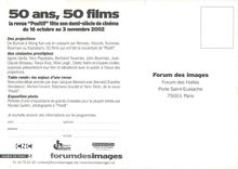 CPM Forum des images 50 ans 50 films 