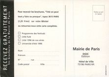 CPM Mairie de Paris Tour Eiffel Paris l'ete