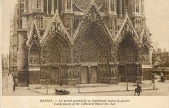CPA Reims Le Grand Portail de la Cathedrale avant la guerre