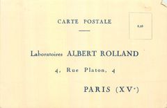 CPA Paris laboratoires albert rolland Rue Platon Paris 15eme