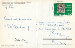 CPM Joueur de cor des Alpes et sa famille Suisse