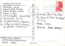 CPM Bandes Dessinées Fille Tennis