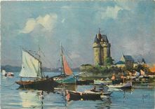 CPM Saint Servan (Ille et Vilaine)Le port et la tour Solidor Baetaux