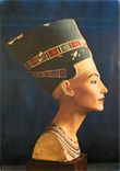 CPM Painted Limestone Bust of Queen Nefertiti