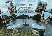 CPM Souvenir de L'Yonne Sens Auxerre Avallon Chablis Tonnerre Joigny