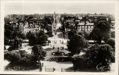 Le Havre - Le jardin de L'Hotel de Ville et Perspective sur la rue de Paris a vol d'Oiseau - CPA 