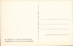 Le Havre - the garden of the Town hall and Perspective on the street of Paris has flight of Bird - CPA