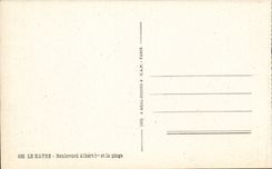 Le Havre - Boulevard Albert 1 and the beach - CPA