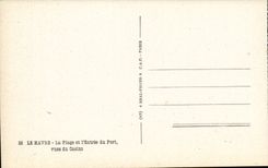 Le Havre - the Beach and Entering of the Port and sights of the Casino - CPA