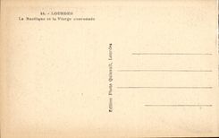 Lourdes - the Basilica and the Virgin couronnee - CPA