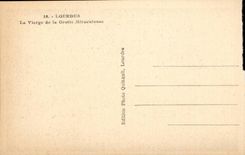 Lourdes - the Virgin of the miraculous Cave - CPA