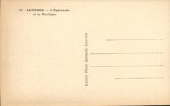 Lourdes - the Esplanade and the Basilica - CPA