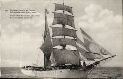 Saint Nazaire - Saint Nazaire in Croisic - Brig Goelette on the open sea - boat At sea - CPA