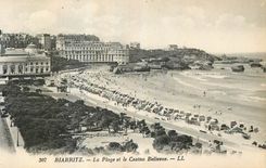 CPA Biarritz La Plage et le Casino Bellevue 
