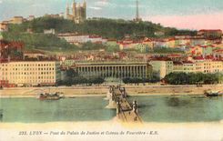 CPA Lyon Pont du Palais de Justice et Coteau de Fourviere 