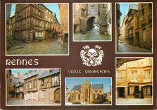 CPM Rennes La rue du Chapitre la Porte Mordelaise la rue de la Psalette 