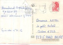 CPM Enfant Ane Donkey Vache Lapin