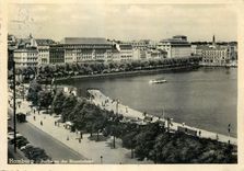CPA Hamburg Partie an der Binnenalster 
