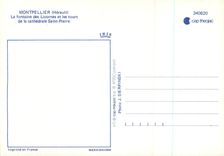 CPM Montpellier Herault La fontaine des Licornes et les tours de la cathedrale Saint Pierre 