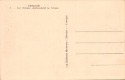 Crozant - the ruins overhang the Hollow one - CPA