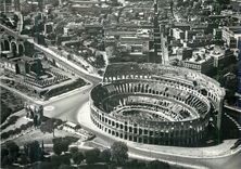 CPM Roma Zona Del Colosseo Dall'Aereo