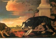 CPM Musee d'Arras Laurent de la Hyre Chien Gardant sa Proie