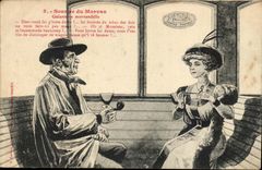 Source du Morvan CPA Galanterie morvandelle