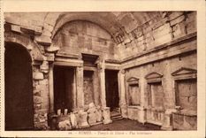 Tempel Nimes-CPA des Diane gesehenen Innenraums