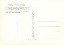 CPM Hotel Carnavalet Paris M de Lignieres le fit construire en 1548 S'il doit son nom a Mme de Kernevenoy dite de Carnav