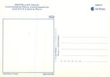 CPM Montpellier (Herault) La promenade du Peyrou la statue equestre de Louis XIV et la porte du Peyrou