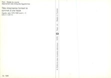 CPA Paris Musee du Louvre Departement des Antiquites Egyptiennes Tete Amarnienne formant le sommet d'une harpe Egypte ve