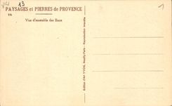 Landscapes and stones of Provence CPA Overall picture of the Beams