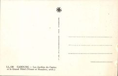 Cabourg CPA Les jardins du casino et le grand hotel