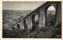 Lourdes Funicular CPA of the peak of the day