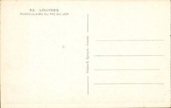 Lourdes Funicular CPA of the peak of the day