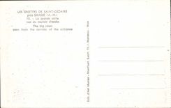 Hohlen von Sainte Cezaire nahes fetthaltiges CPA der grosse Raum gesehen vom Zugangsdurchgang