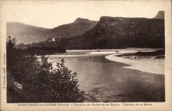 Saint GEnix on Guiers CPA Junction of the Rhone and Guiers Castle of the Bar