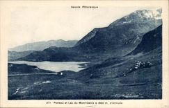 Savoy CPA Plate and lake of the Cenis Mount has 1800 m of altitude
