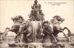 Lyon CPA Fountain Bartholdi erigee in 1892