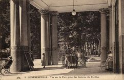 Contrexeville CPA gesehen auf den Park genommen von den Galerien des Hauses