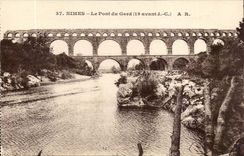 Nimes CPA die Brucke von Gard (19 vor JC)