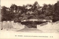 Garten Nimes-CPA des grossen Treppenhauses des Brunnens