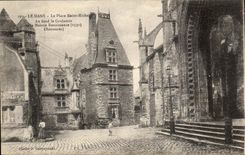 Mans CPA the place Holy Michel At the bottom Grabatoir and the house Renaissance (1530) (restore)