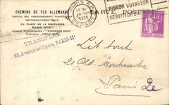 Chart German Railroads Services tourist information 22 place Madeleine Paris Avenue Opera 1933