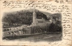 Lourdes CPA Seen side of the basilica