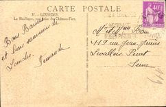 Lourdes CPA the basilica seen from of the strong castle