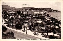 Nice CPA the garden of King Albert the 1st municipal casino